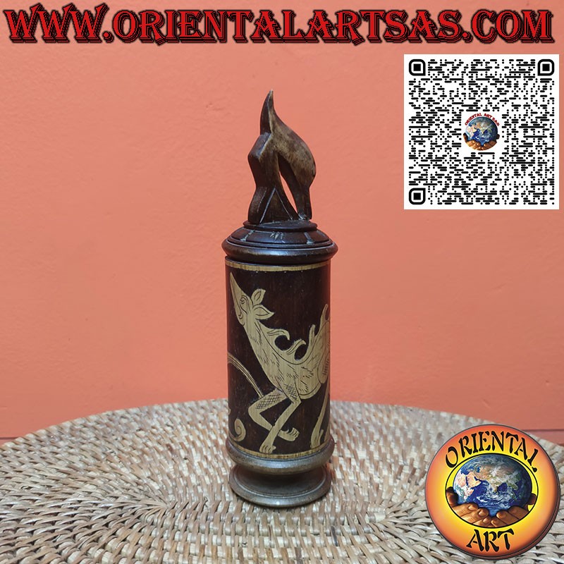 Ancient cylindrical container for Batak medicine and ceremonial purposes