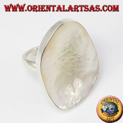 Anillo de plata con nácar (grande)