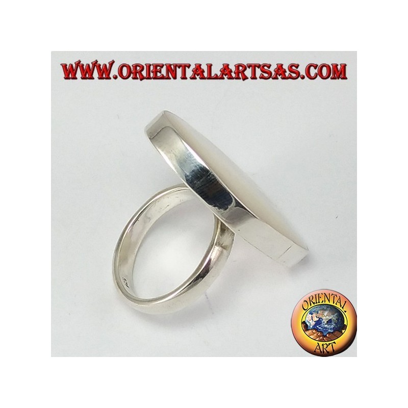 Anillo de plata con nácar (grande)