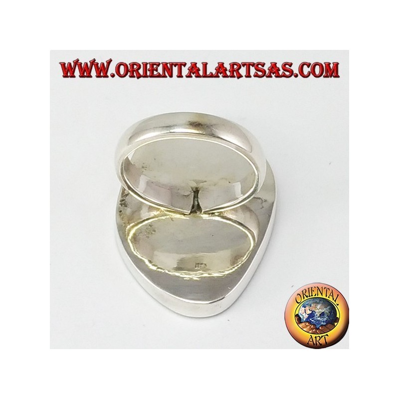 Bague en argent avec nacre (grand)