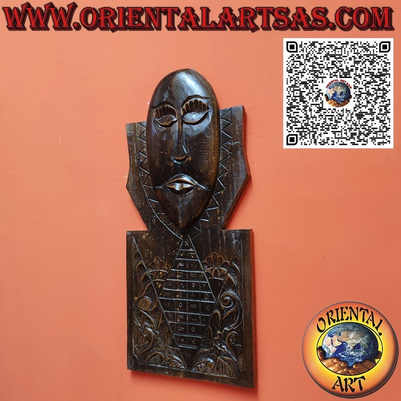Ritualkalender mit Holzmaske des Dayak Borneo (Kalimantan)