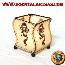 Sostenedor de cuero del vestido, S-shaped, con el dragón dibujado