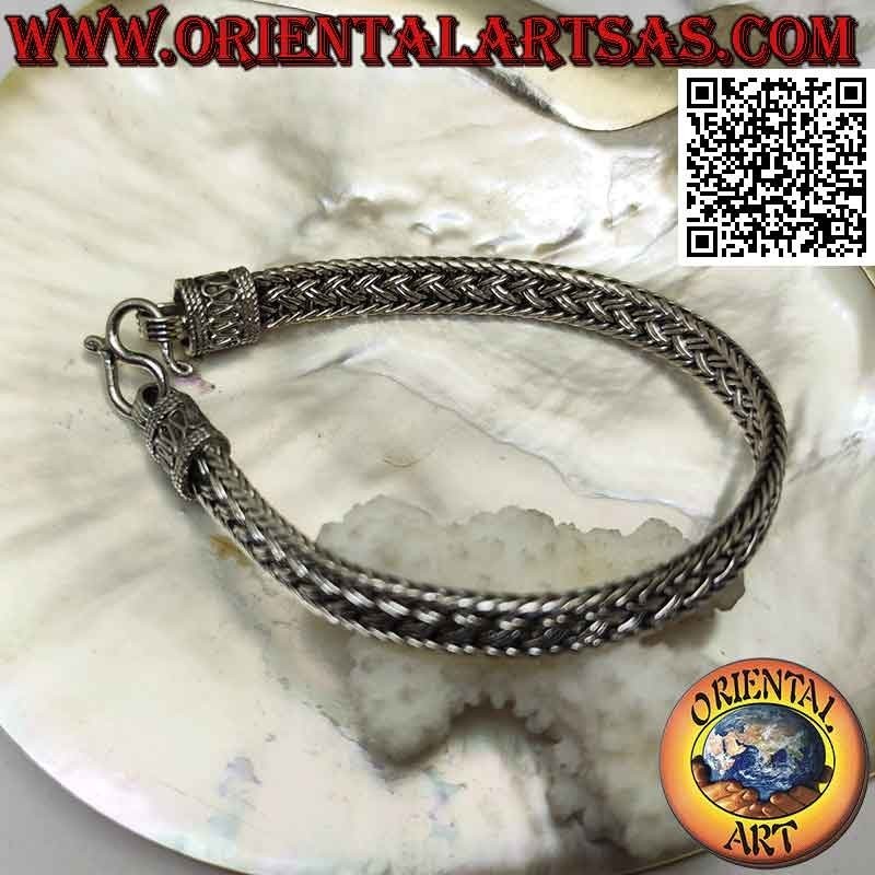 Bracciale Argento 925, Treccia & Serpentina (Design Unico) | Oriental Art