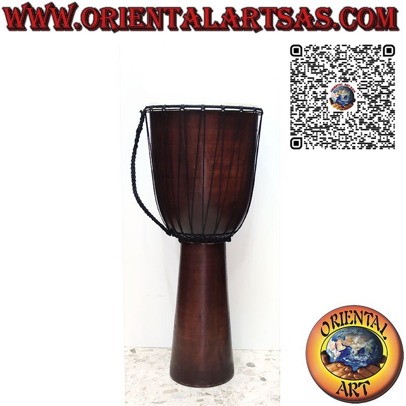 70 cm Bongo-Djembé-Trommel. aus Mahagoniholz ​​mit Ziegenleder
