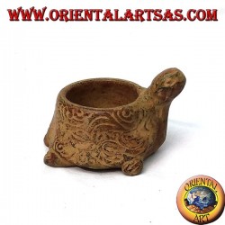 Portacandela in terracotta tartaruga