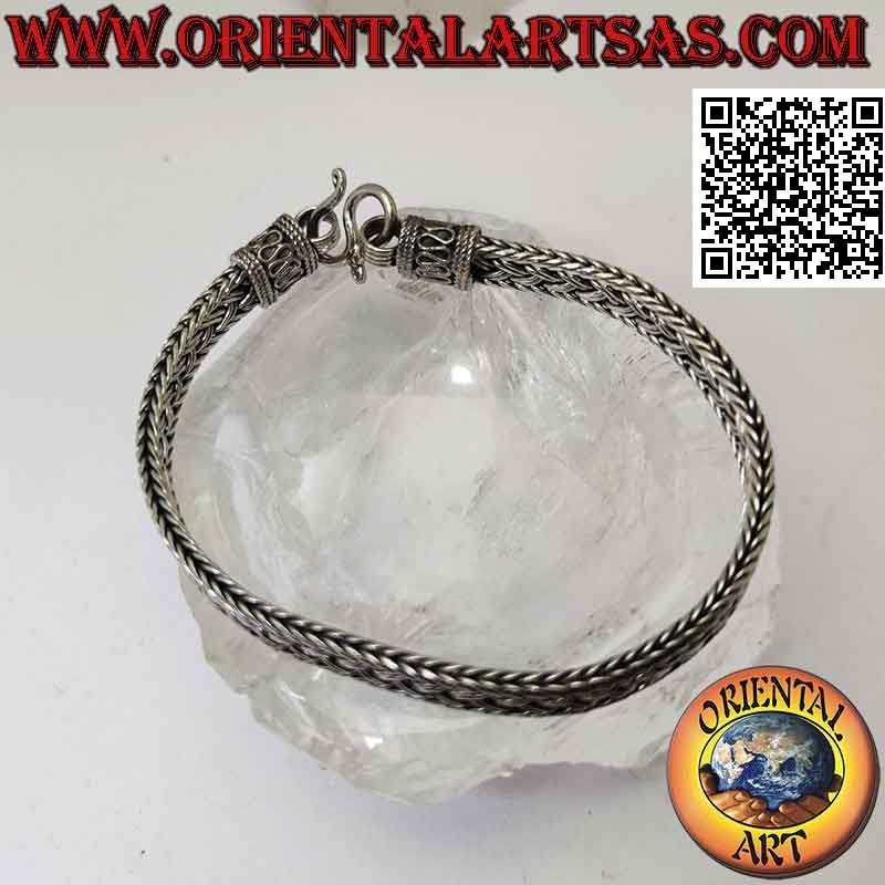 Bracciale Argento 925 Doppia Treccia Serpentina | Oriental Art