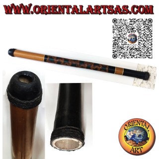 Didgeridoo australiano il bambù dipinto con tecnica aborigena fatto a mano