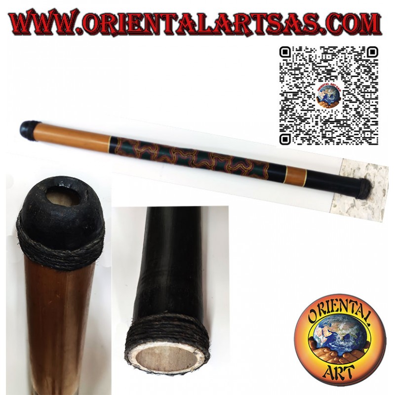 Didgeridoo australien en bambou peint à la main avec technique aborigène