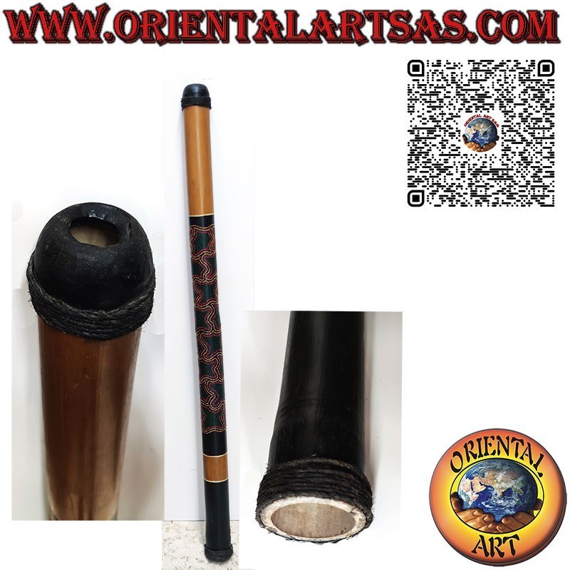 Didgeridoo australiano il bambù dipinto con tecnica aborigena fatto a mano