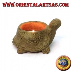 Candle holder in turtle terracotta