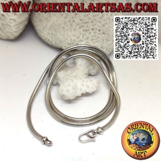 52 cm x 3 mm snake link necklace in 700 snake silver