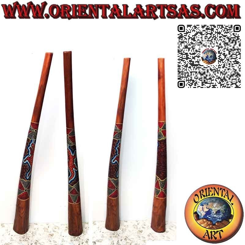 Australisches Didgeridoo aus Mahagoniholz, bemalt mit Aborigine-Technik