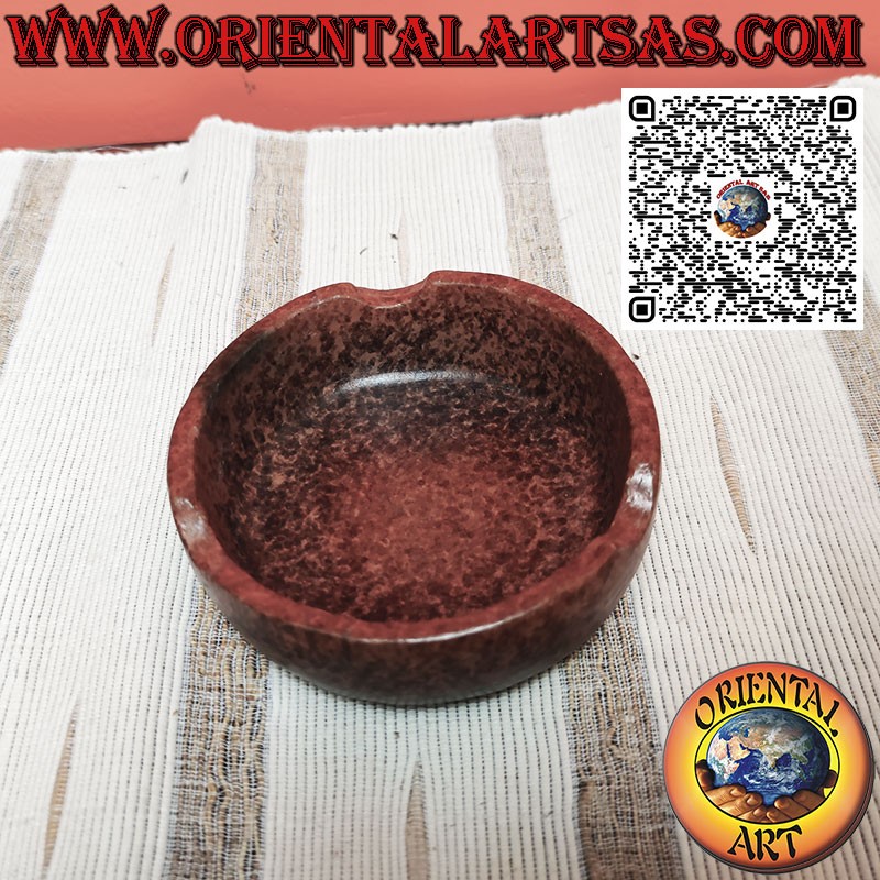 Posacenere tondo alto in terracotta con colorazione naturale di Lombok