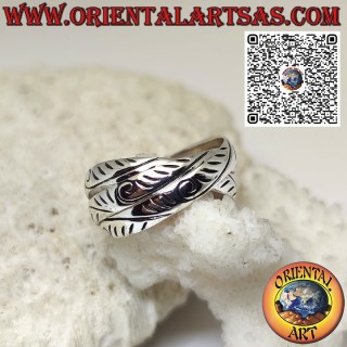 925 silver ring with 3 rings of 4 mm. Cartier model with engravings