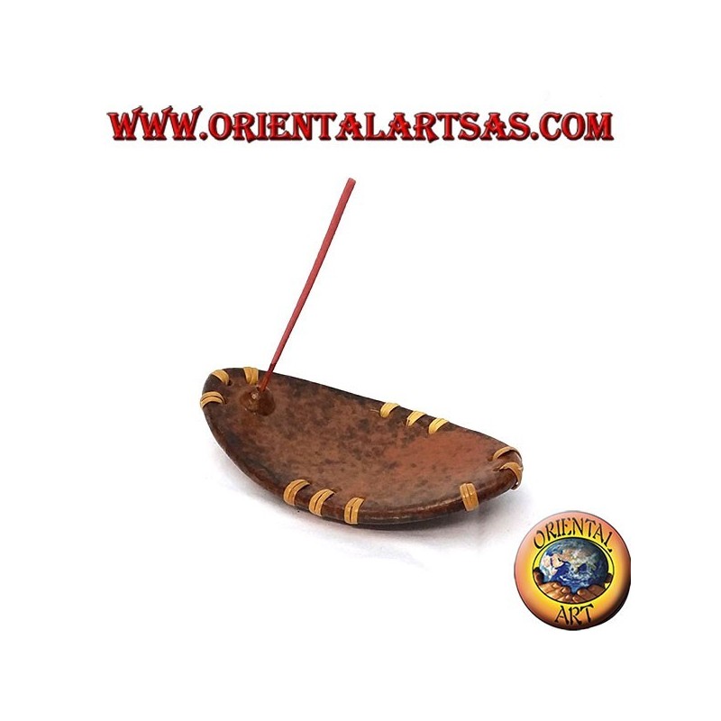 Quemar incienso, terracota elíptica