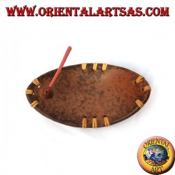 Quemar incienso, terracota elíptica