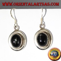 Orecchini d'argento con Black star 
