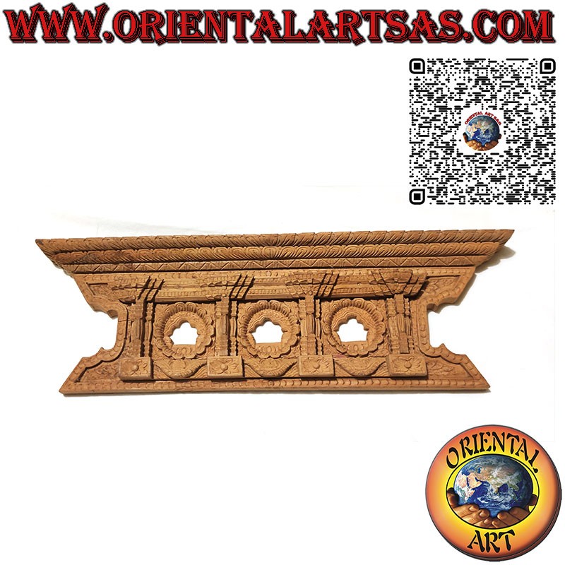 Antike Reproduktion eines nepalesischen Dreifachfensters aus Bhaktapur