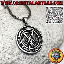 Silver pendant, Nomine Dei Nostri Satanas Luciferi Excelsi