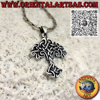 Colgante de plata, Yggdrasil (árbol de la vida) con nudos Tyrone