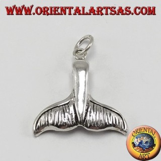 Pendentif d'argent de queue de baleine