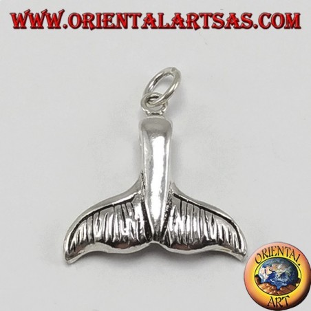ciondolo d'argento  coda di balena 