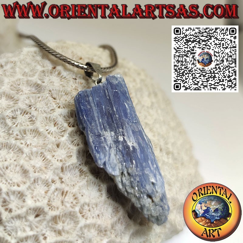 Ciondolo Cianite Blu Grezza Naturale Anallergico | Oriental Art