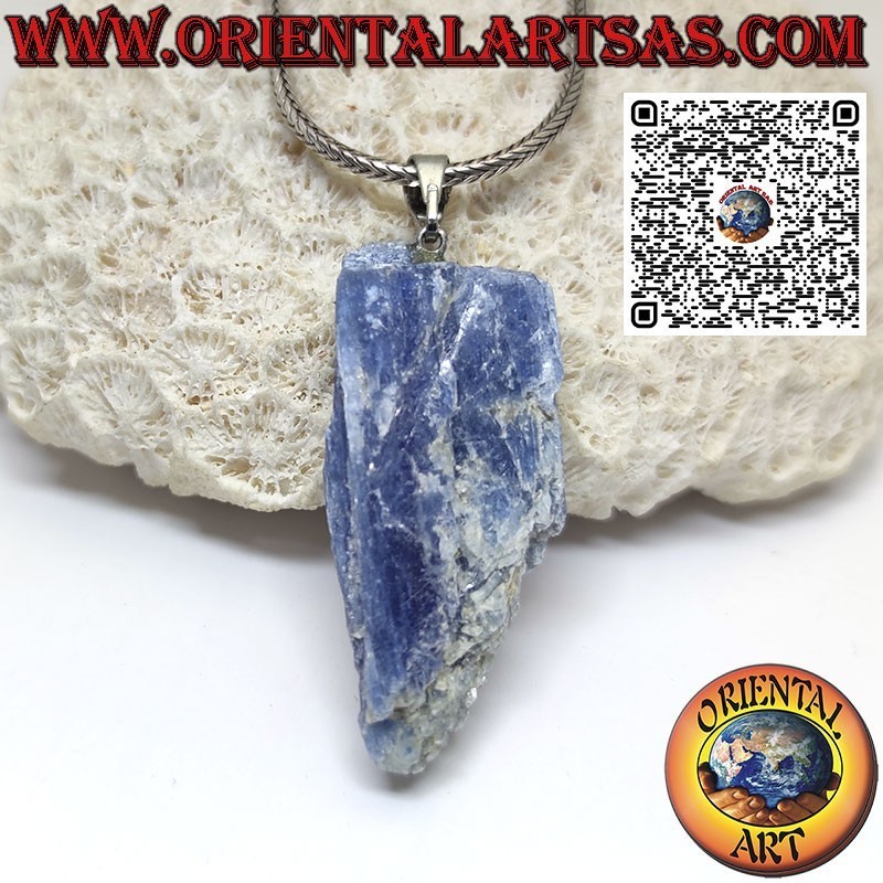 Unbehandelter Blauer Kyanit Anhänger hypoallergen | Oriental Art