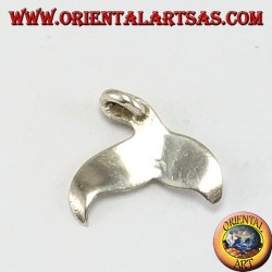 colgante de plata cola de ballena corrugado
