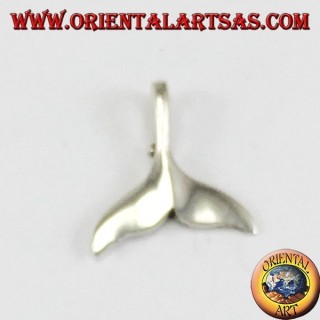 Silver pendant, small whale tail