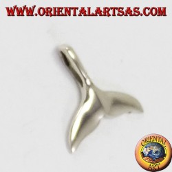 Silver pendant, small whale tail