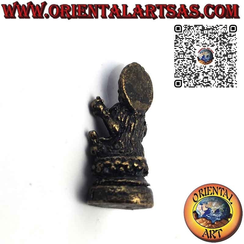 Figurine en laiton de l'épouse Saraswati de Brahma mesurant 3,3 cm