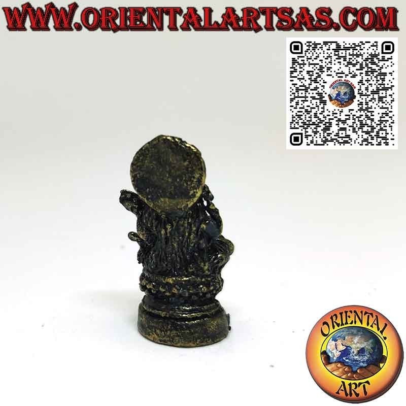 Figura de latón de Saraswati consorte de Brahma de 3,3 cm