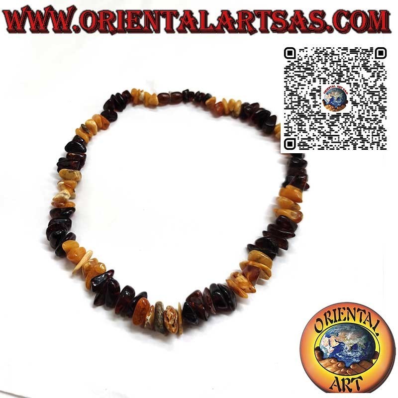 Gargantilla Ámbar Báltico Natural Claro y Oscuro | Oriental Art