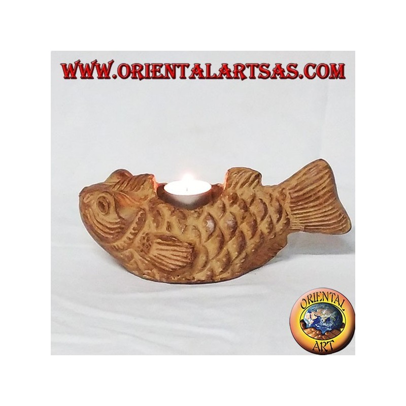 Pesce Candeliere in terracotta