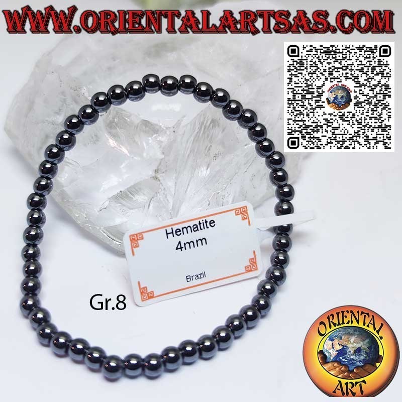 Bracciali Sfere Ematite Naturale 4-6-8mm Elastici
