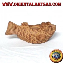 Kerzenständer Fisch in Terracotta