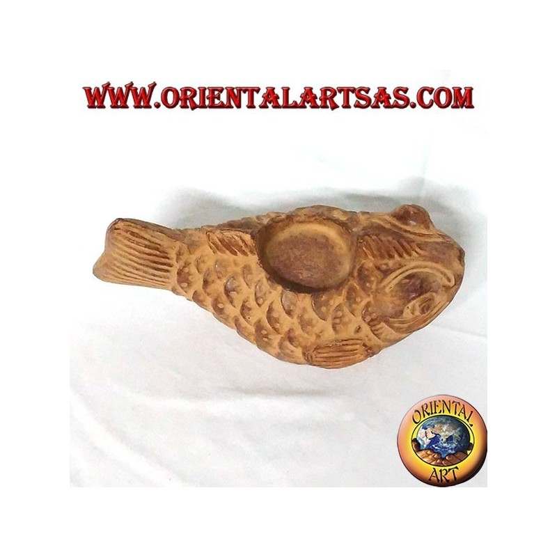 Pesce Candeliere in terracotta