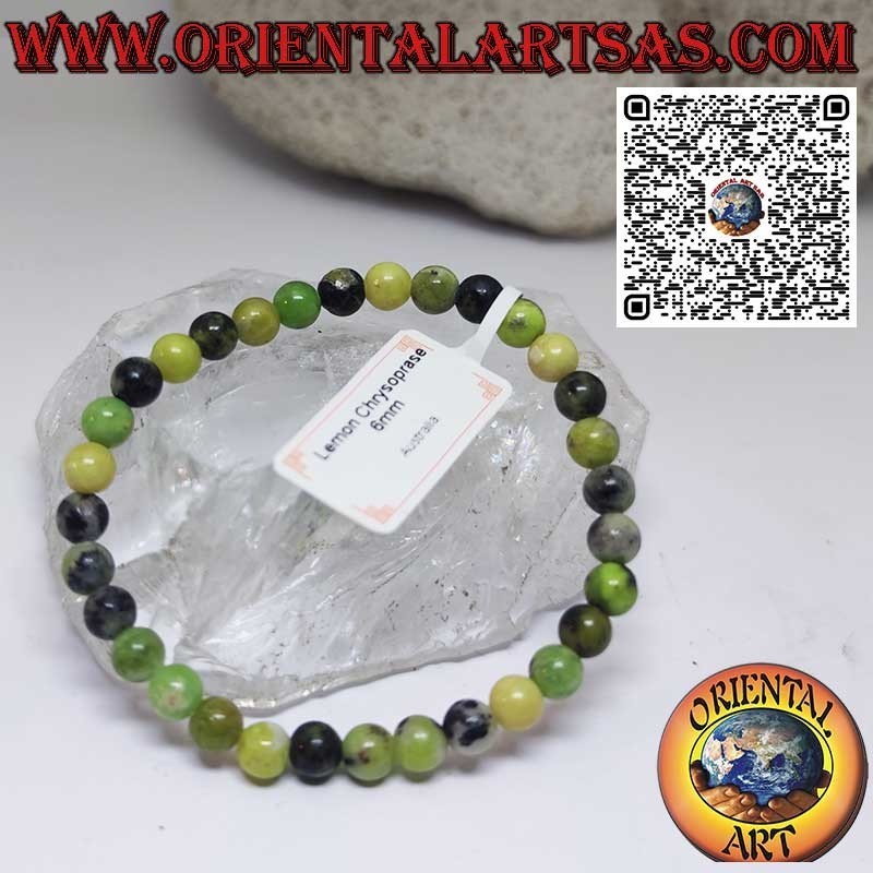 Bracciale Crisoprasio Naturale 6mm | Elastico & Stile
