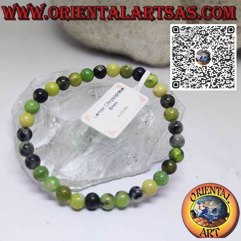 Chrysopras Kugelarmband 6mm | Naturstein | Elastisch
