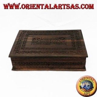 Schmuckkasten mit Holzregal Sonokeling (Ebenholz Indonesien) eingelegtem