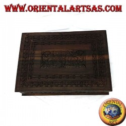 caja de joyas con incrustaciones de madera Sonokeling estantería (ébano de Indonesia)