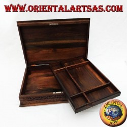 Coffret à bijoux avec Sonokeling bois d'étagère (ébène Indonésie) incrusté