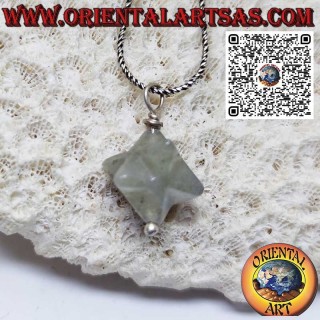 Merkaba Mer-Ka-Ba pendant in natural labradorite with hook