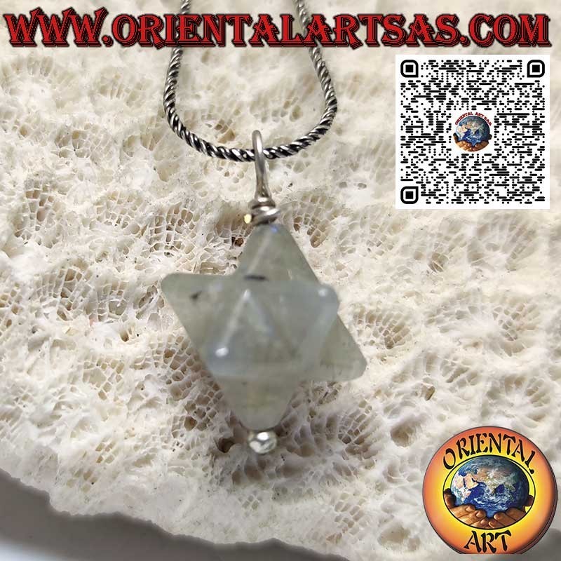 Ciondolo Merkaba Labradorite Naturale con Gancio | Oriental Art