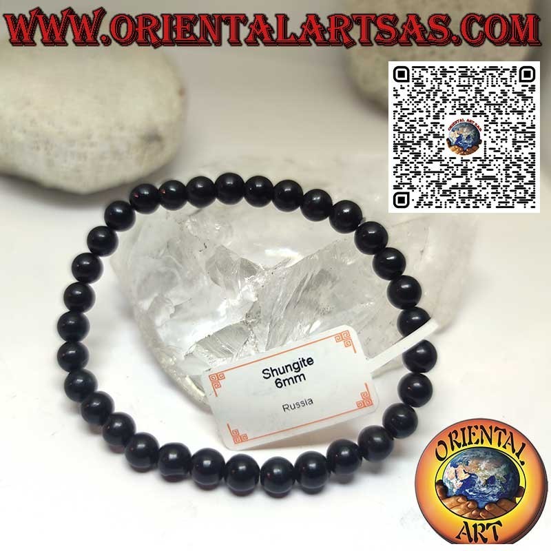 Bracelet Shungite Naturelle 6mm | Énergie et Protection