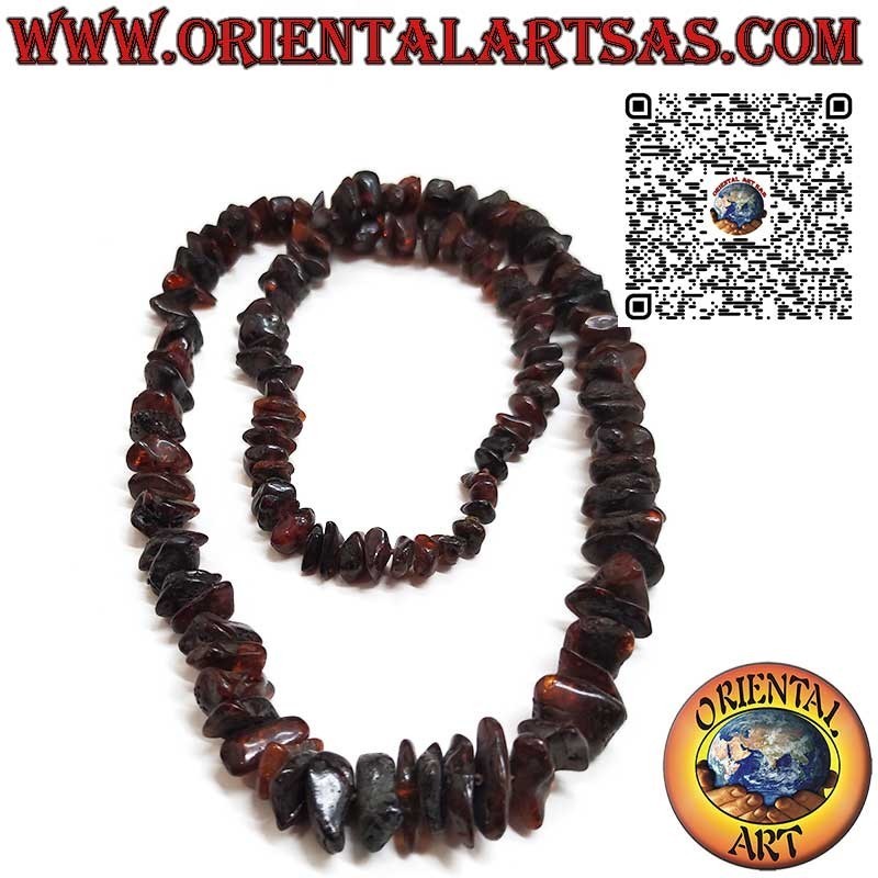 Collier Long Ambre Foncée Naturelle Baltique | Oriental Art