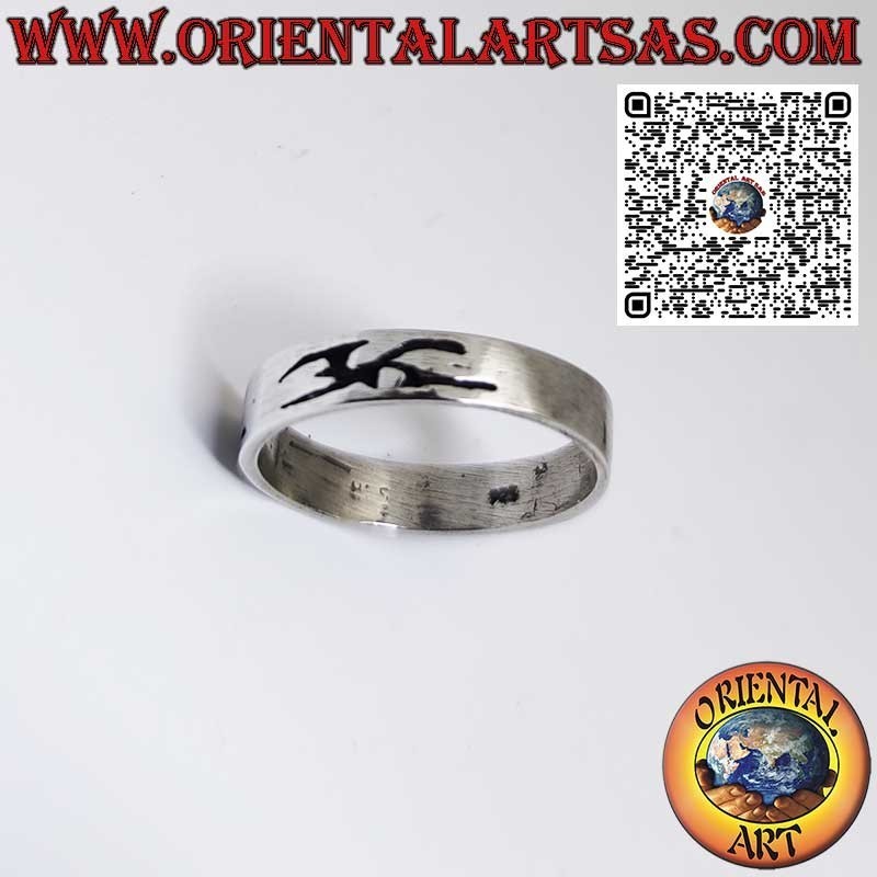 Bandring aus 925er Silber mit eingravierten Stammesgravuren
