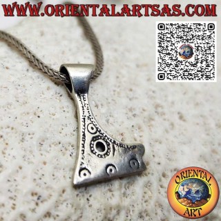 Colgante de plata 925 con forma de hacha del amuleto de los guerreros vikingos.