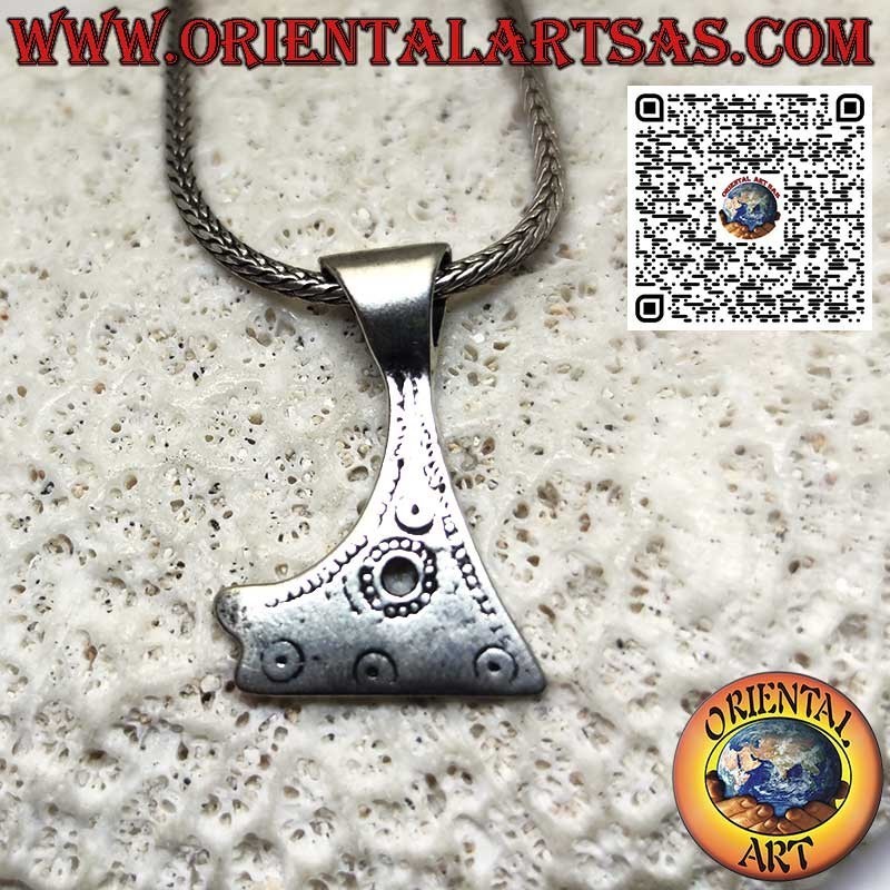 Pendentif en argent 925 en forme de hache de l'amulette des guerriers vikings